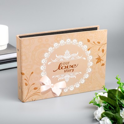 Фотоальбом 25 листов (уголки+кольца) "История любви" 27х19 см