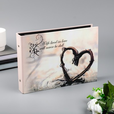 Фотоальбом 25 листов (уголки+кольца) "Любовь навеки " 27х19 см