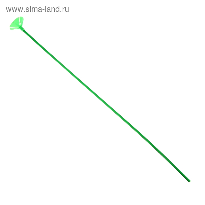 Трубочка+зажим для шаров, d=4 мм, длина 50 см, набор 12 шт., цвет зелёный - Фото 1
