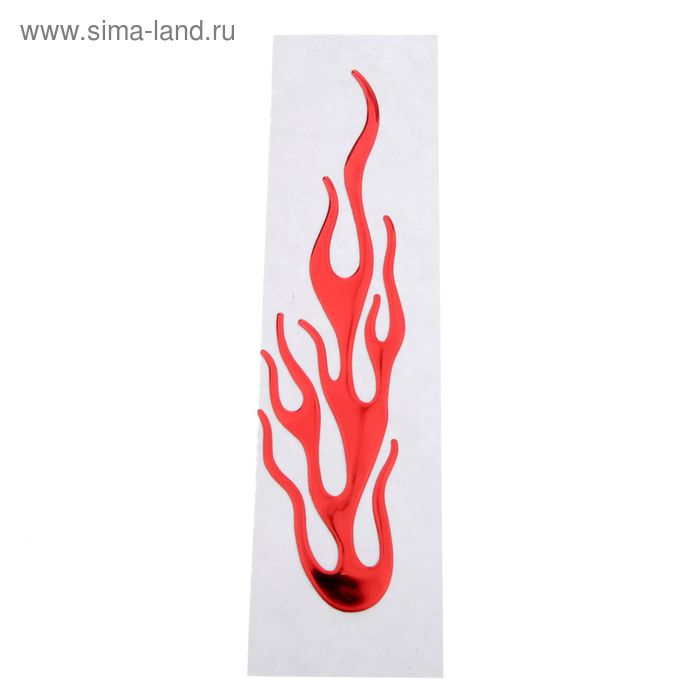 Наклейка декоративная TORSO, на автомобиль "Пламя", красный - Фото 1
