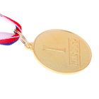 Медаль призовая 066 диам 3,5 см. 1 место. Цвет зол. С лентой - фото 10007873
