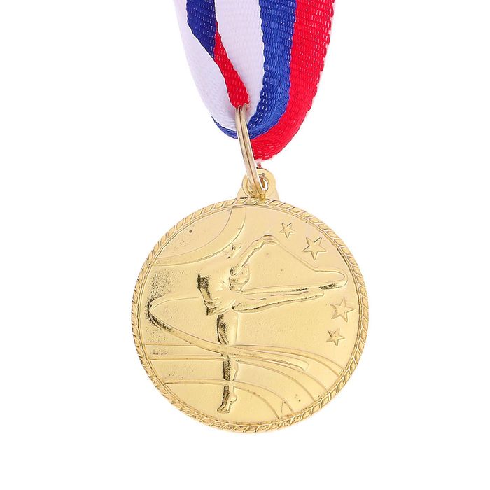 Медаль тематическая «Гимнастика», золото, d=3,5 см - фото 1906860133