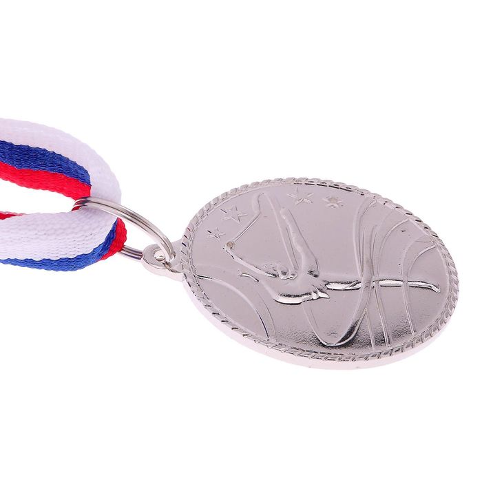 Медаль тематическая «Гимнастика», серебро, d=3,5 см - фото 1906860139