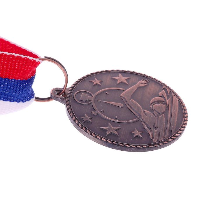 Медаль тематическая «Плавание», бронза, d=3,5 см - фото 1906860154