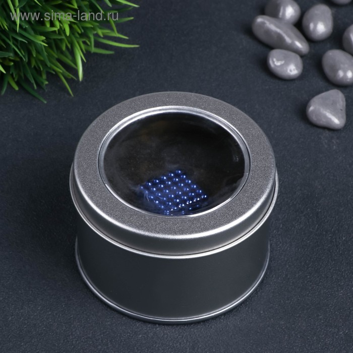 Неокуб-антистресс «Магнитный конструктор», 216 шариков, d=0.3 см, синий - Фото 1