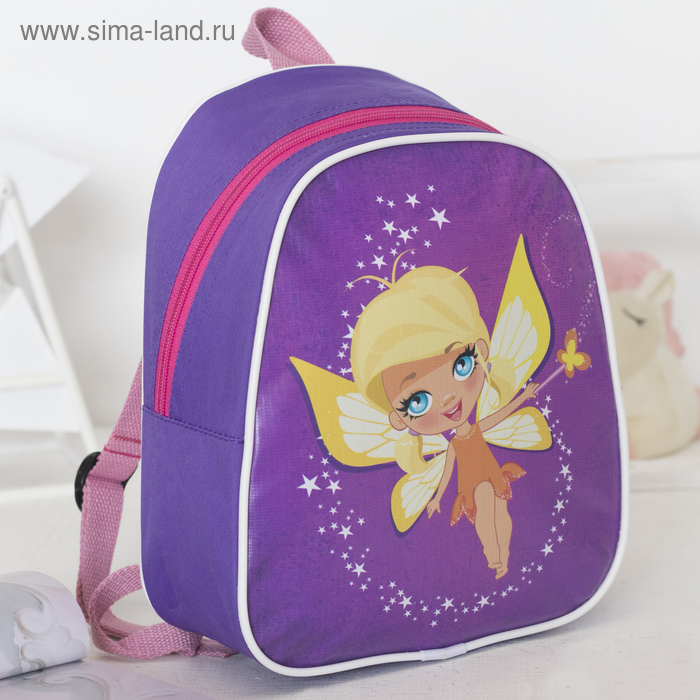 Рюкзак детский, отдел на молнии, светоотражающая вставка, цвет фиолетовый - Фото 1