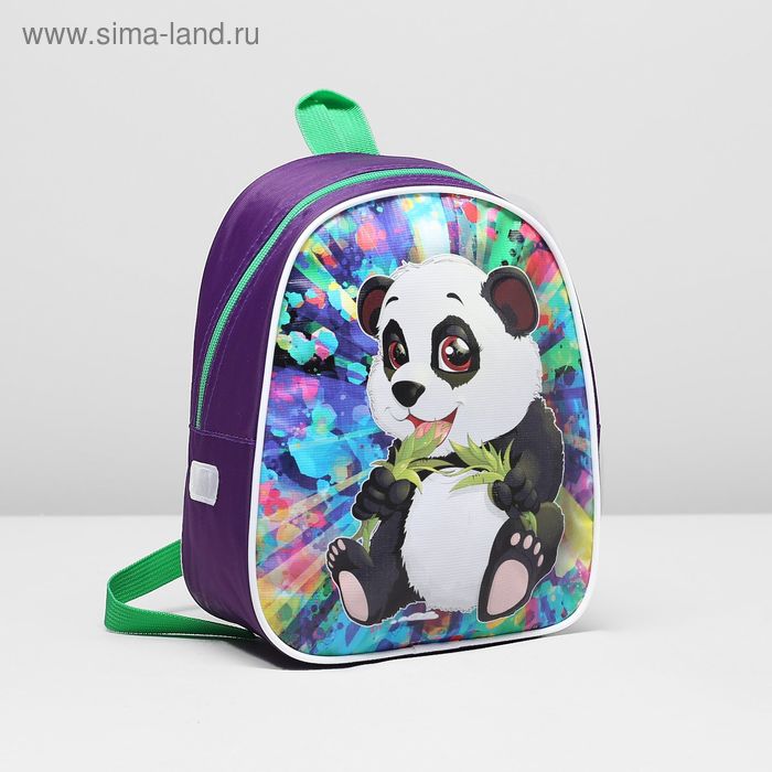 Рюкзак детский, 1 отдел, светоотражающая вставка, цвет фиолетовый - Фото 1