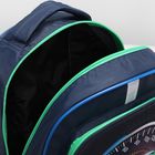 Рюкзак школьный на молнии, светоотражающий, 1 отдел, 3 наружных кармана, цвет синий - Фото 5
