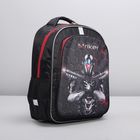 Рюкзак школьный на молнии, светоотражающий, 1 отдел, 3 наружных кармана, цвет чёрный - Фото 2
