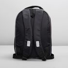 Рюкзак школьный на молнии, светоотражающий, 1 отдел, 3 наружных кармана, цвет чёрный - Фото 3