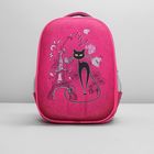 Рюкзак школьный на молнии, светоотражающий, 2 отдела, 2 наружных кармана, цвет розовый - Фото 1