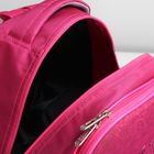 Рюкзак школьный на молнии, светоотражающий, 2 отдела, 2 наружных кармана, цвет розовый - Фото 5