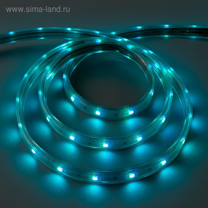 Светодиодная лента Ecola 14 × 7 мм, 10 м, IP68, SMD5050, 30 LED/м, 7.2 Вт/м, 220 В, RGB - Фото 1
