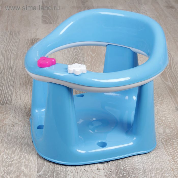 Детское сиденье для купания на присосках, цвет голубой, в индивидуальной коробке - Фото 1