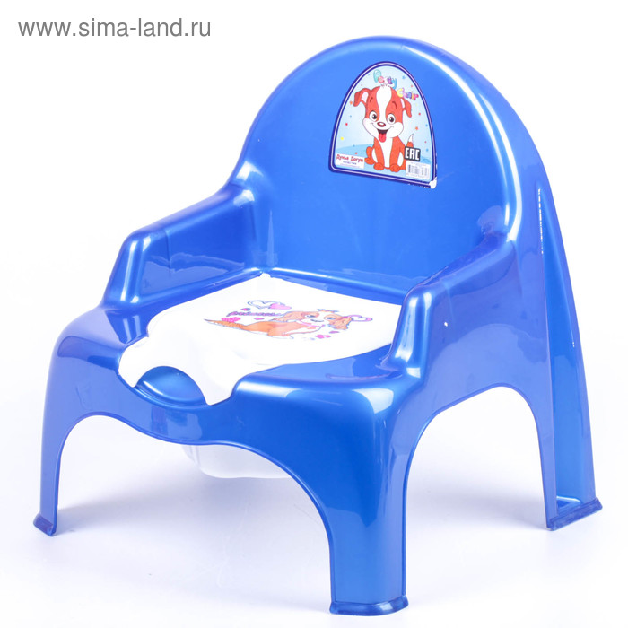 Горшок-стульчик «Ниш» с крышкой, цвет синий перламутровый - Фото 1