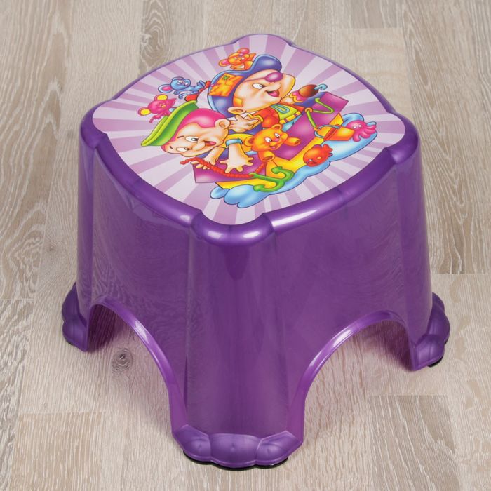 Детский табурет-подставка, антискользящие ножки, цвет фиолетовый