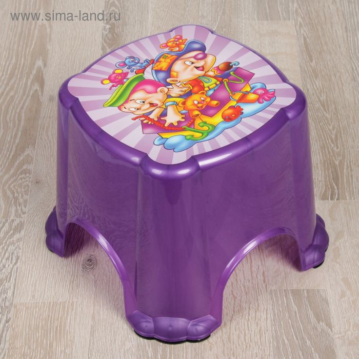 Детский табурет-подставка, антискользящие ножки, цвет фиолетовый - Фото 1