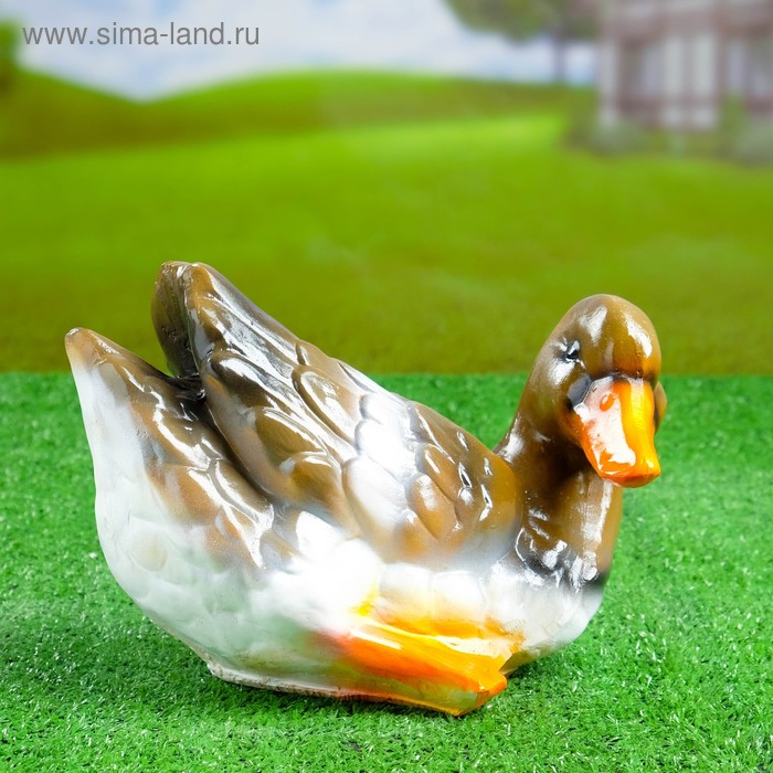 Садовая фигура "Утка" средняя сад 20*27*16 см гипс - Фото 1