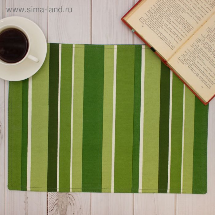 Салфетка на стол "Зелень" 30х40 см, текстиль - Фото 1