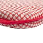 Подушка на стул «Красная клетка», 41 х 36 х 3 см - Фото 5