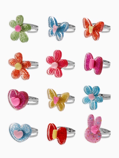 Кольцо Выбражулька «Блеск», форма МИКС, безразмерное, фасовка 100 шт.