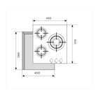 Варочная поверхность Lex GVG 430 BL, газовая, 3 конфорки, чёрная - Фото 2