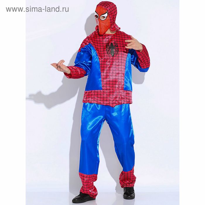 Карнавальный костюм «Человек-паук», текстиль, размер 50, рост 176 см - Фото 1