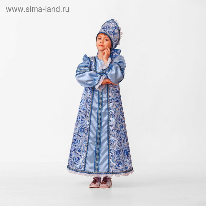 Карнавальный костюм «Василиса сказочная», (платье-сарафан, кокошник), размер 28, рост 110 см - Фото 1