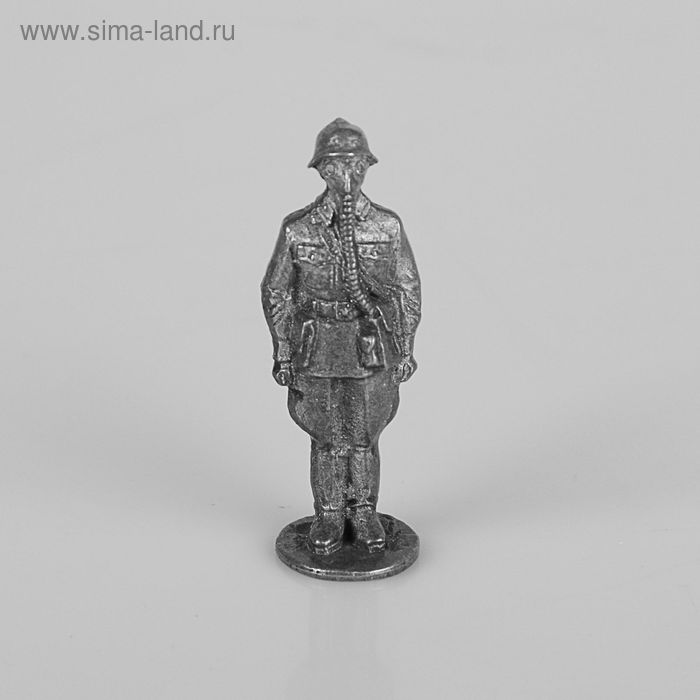 Оловянный солдатик "Командир в противогазе" - Фото 1