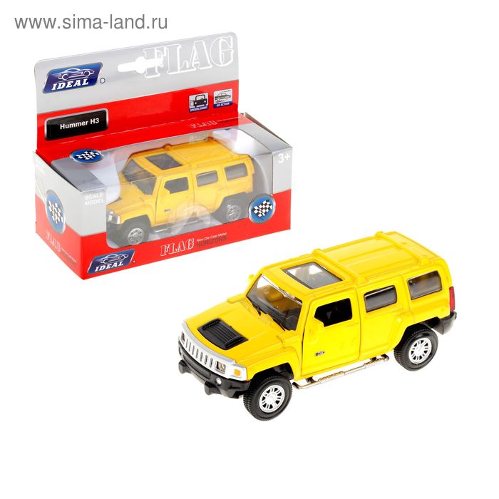 Машина металлическая инерционная Hummer H3, масштаб 1:43, МИКС - Фото 1