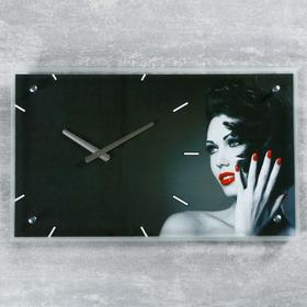 Часы-картина настенные, серия: Люди, 'Девушка', 35х60 см