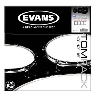 Набор пластика для том барабана Evans ETP-ONX2-R Onyx Coated Rock (10", 12", 16")