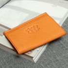 Обложка для паспорта, тиснение, цвет оранжевый - Фото 2