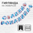 Гирлянда на люверсах «С Днем Рождения!», длина 235 см, Холодное Сердце - Фото 1