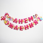 Гирлянда на люверсах "С Днем Рождения!", длина 235 см, Принцессы - Фото 2