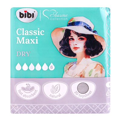 Прокладки для критических дней «BiBi Classic Maxi Dry», 8 шт.