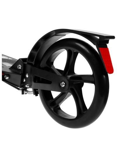 Самокат городской GRAFFITI Technology 200, складной, колёса PU 200 мм, ABEC 7, амортизатор задний, чёрный