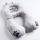 Подушка дорожная детская «Котёнок» ортопедическая, цвет серый - фото 8557749