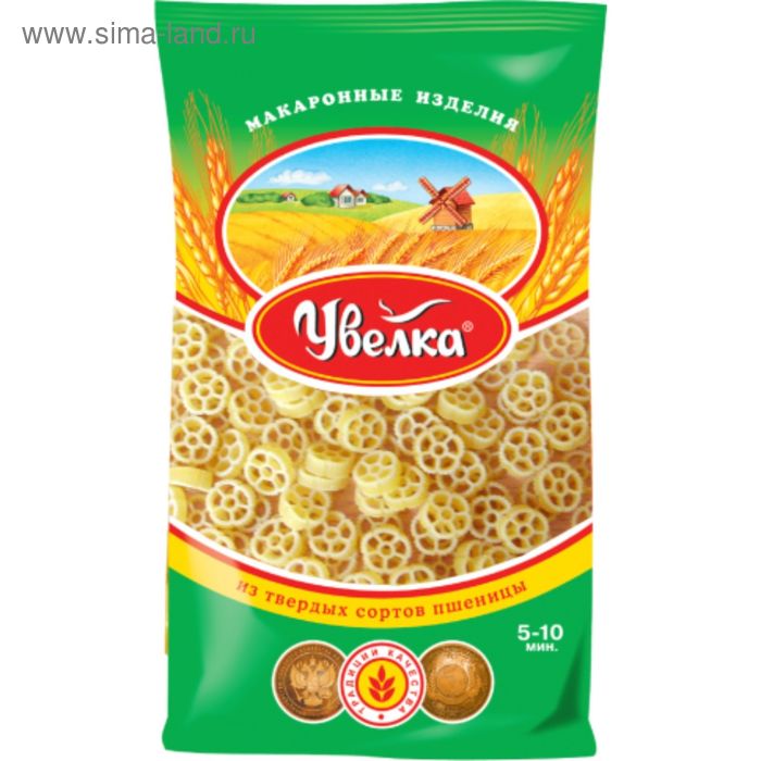 Макароны "Увелка" цветочек 450 г - Фото 1