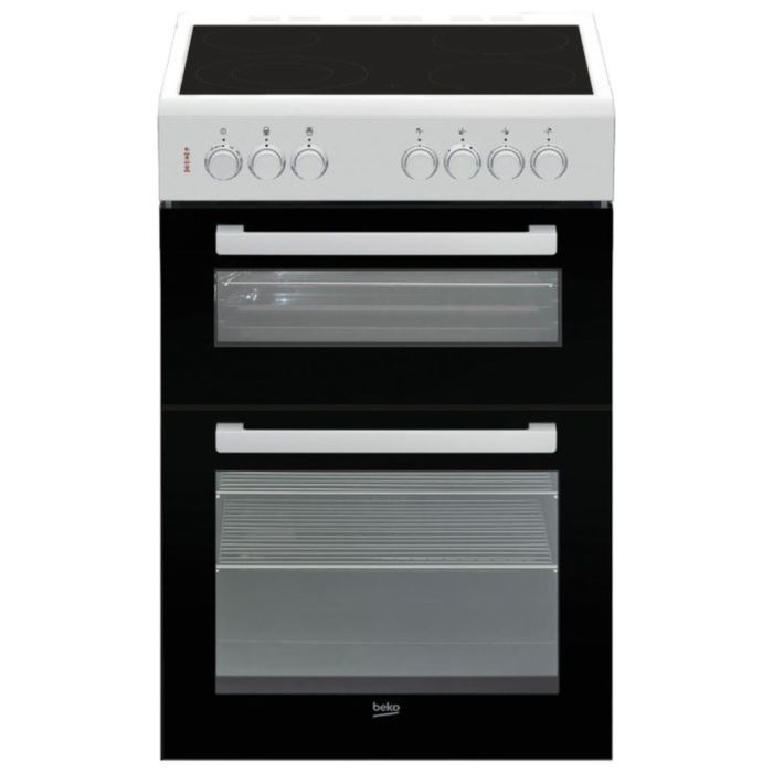 Плита индукционная Beko FDF67110GW, 4 конфорки, 71 л, 2 духовки, чёрная