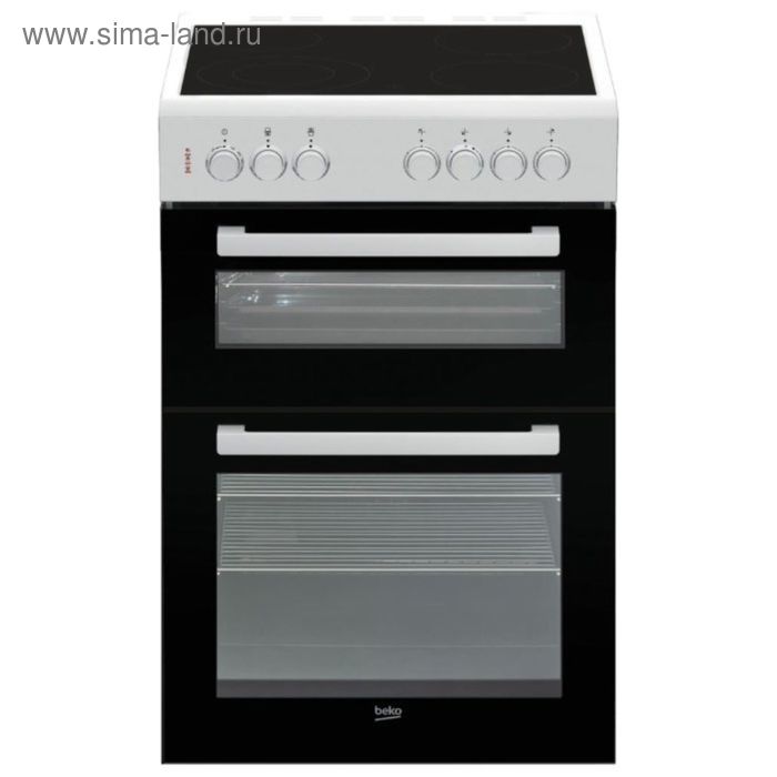 Плита Beko FDF67110GW, индукционная, 4 конфорки, 71 л, 2 духовки, черная - Фото 1