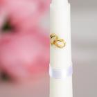 Набор свечей свадебных "Совет да любовь с розой "белый: родительские 1,8х15; очаг 5х9,5 см - фото 8324377