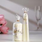 Набор свечей свадебных "Совет да любовь с розой "белый: родительские 1,8х15; очаг 5х9,5 см - фото 8324378