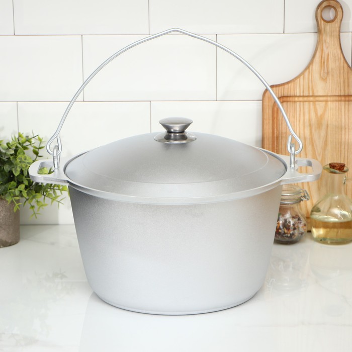 Котелок походный KUKMARA, 8 л, с крышкой, литой алюминий - Фото 1