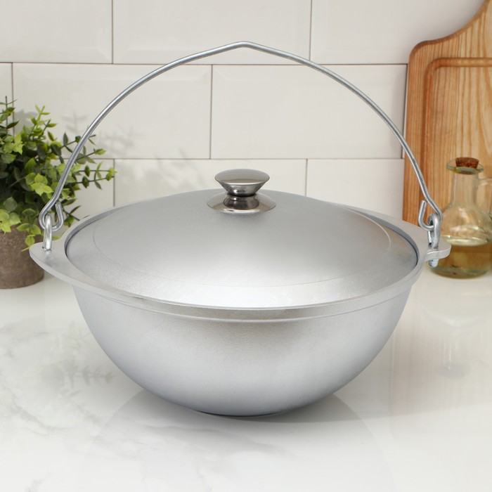 Котел походный, 4,5 л, алюминиевая крышка - Фото 1