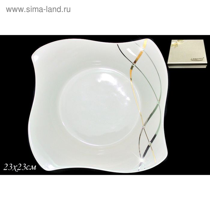 Глубокая тарелка «Серебряная лента» Lenardi, d=23 см - Фото 1