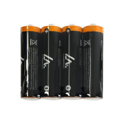 Батарейка солевая Luazon Heavy Duty, AA, R6, спайка, 4 штуки