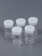 Набор баночек для мелочей, d=2.2×3.8 см, 5 шт., прозрачный - Фото 5