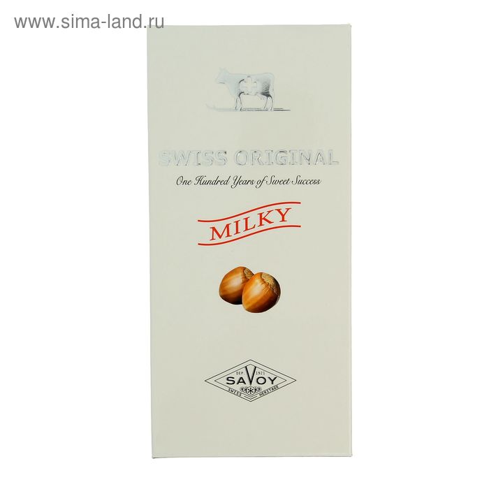 Шоколад "Swiss Original" молочный с дробленым фундуком,  100 г - Фото 1