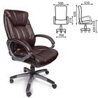 Кресло офисное BRABIX Maestro EX-506, экокожа, коричневое - фото 108933225
